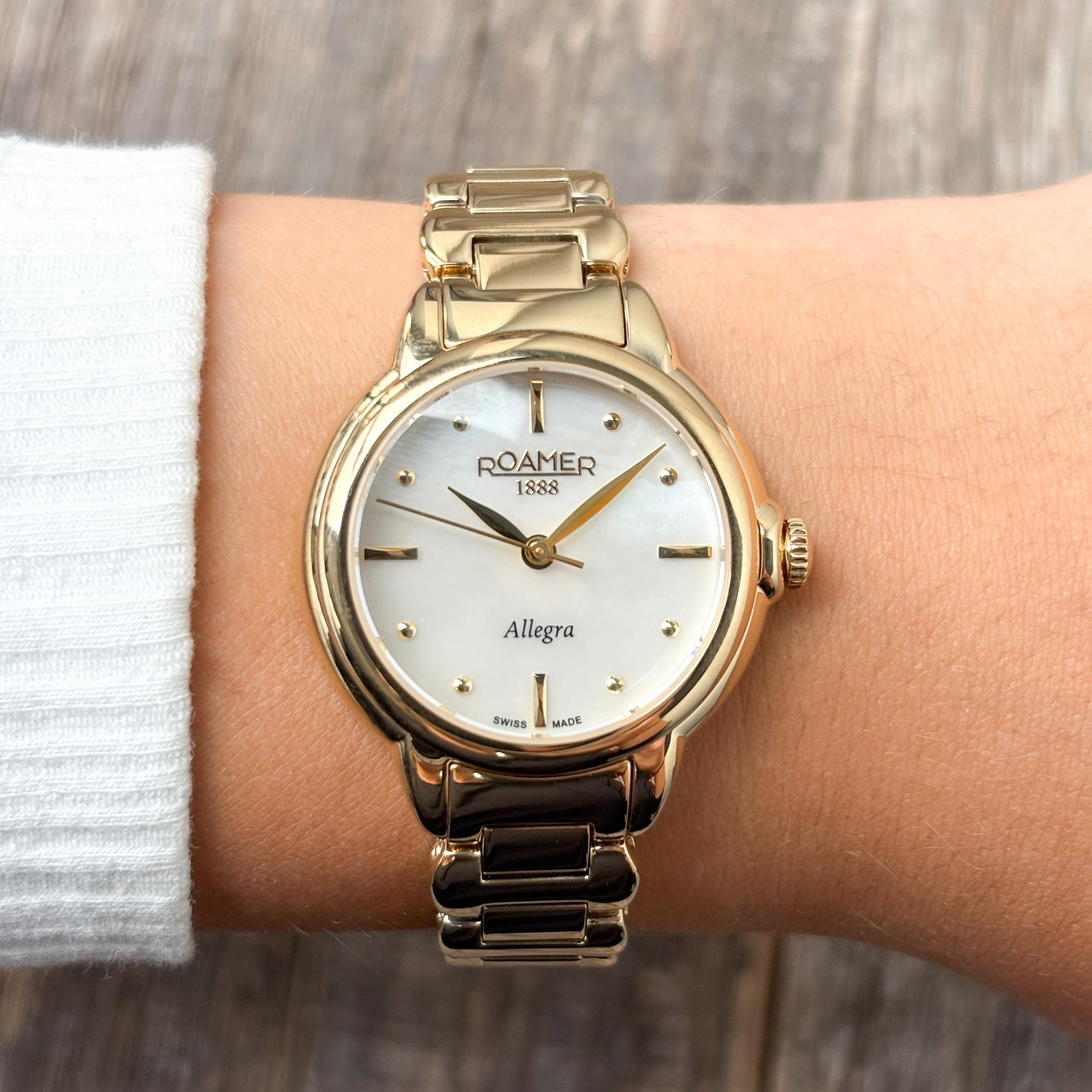Roamer 977847 48 20 20 ALLEGRA Damskie elegancki zegarek złoty - miniatura 9