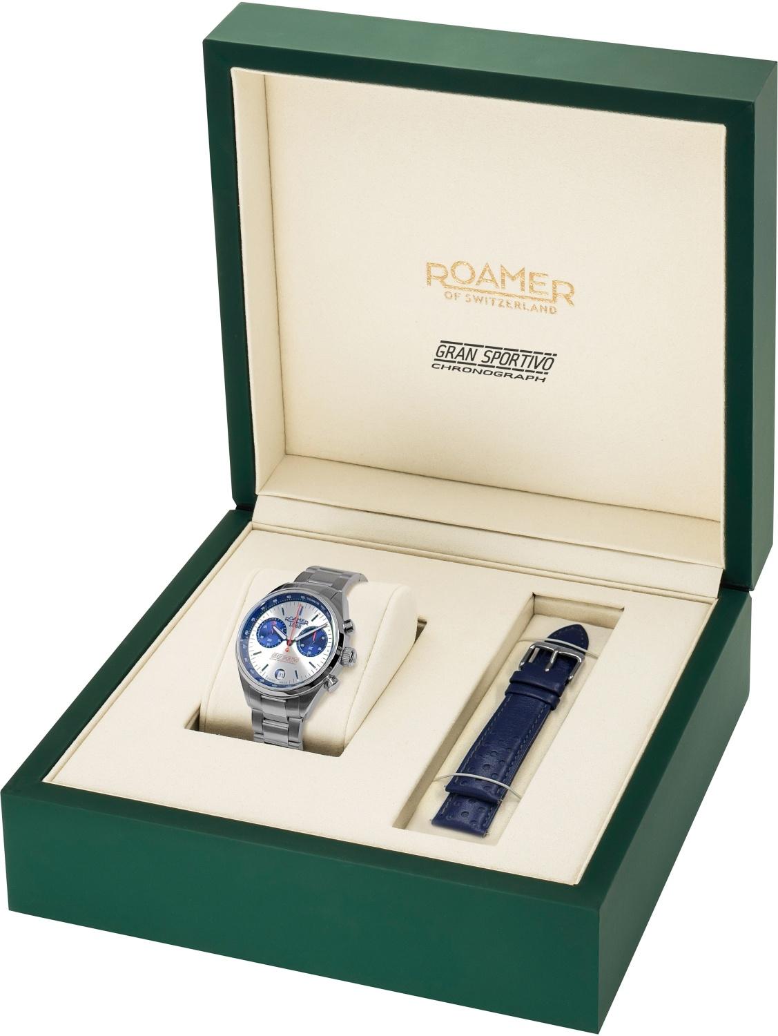 Roamer 978818 41 45 21 zegarek męski Gran Sportivo srebrny