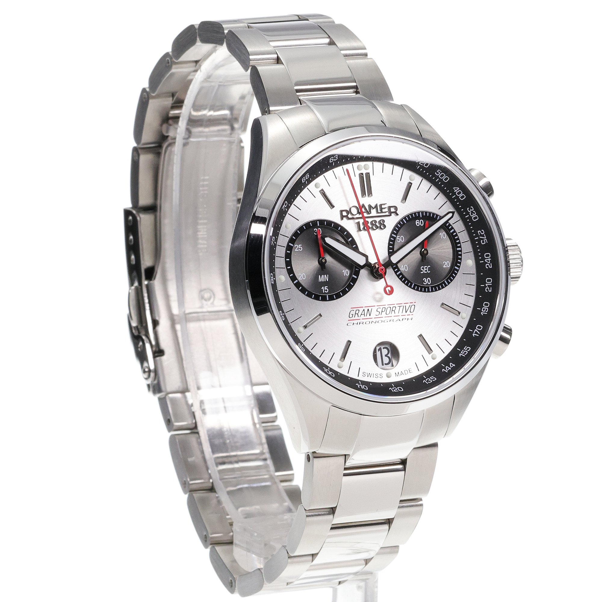 Roamer 978818 41 85 21 zegarek srebrny sportowy Gran Sportivo bransoleta - miniatura 3