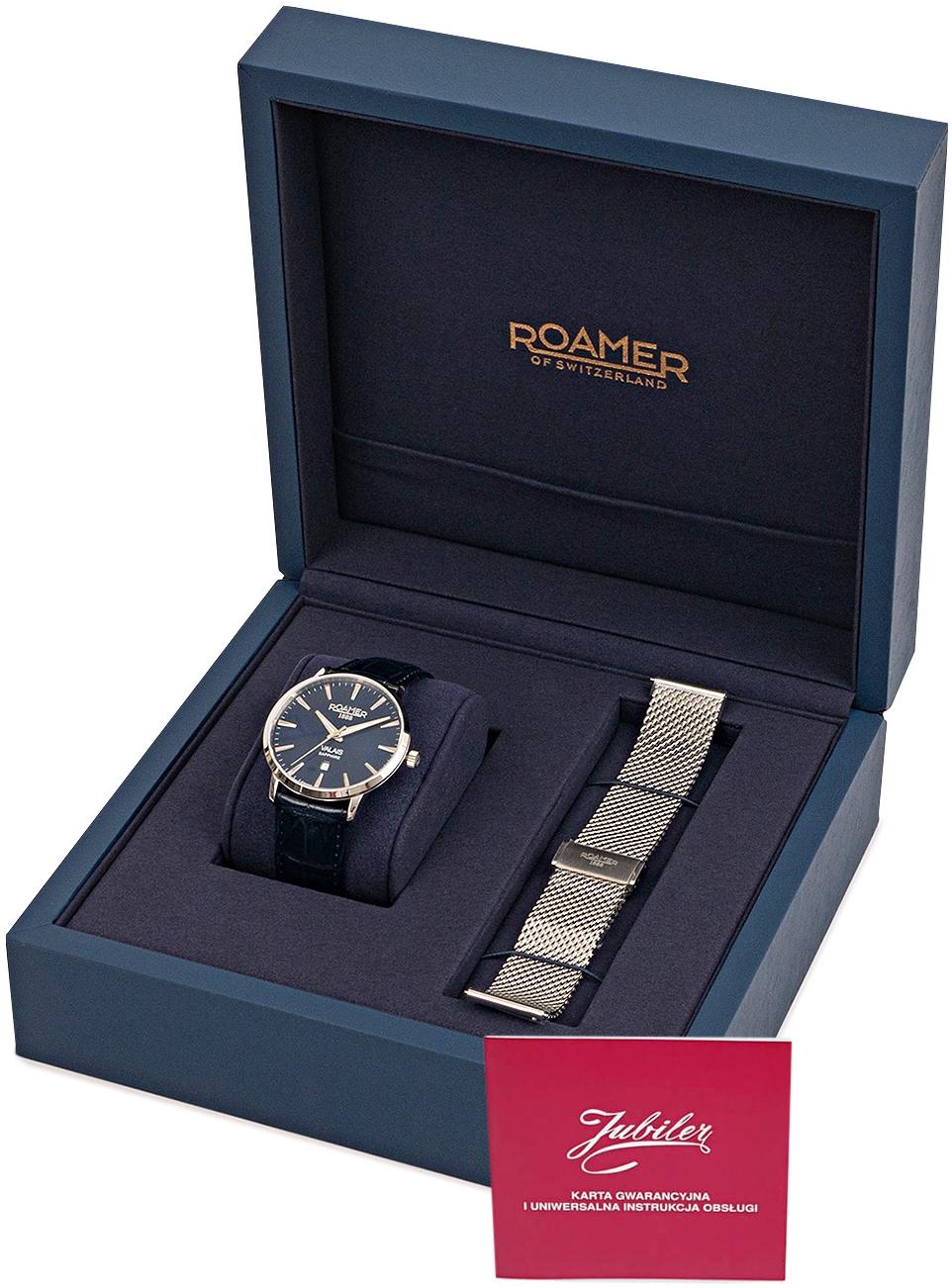 Roamer 988833 41 45 05 Valais klasyczny zegarek srebrny - miniatura 9