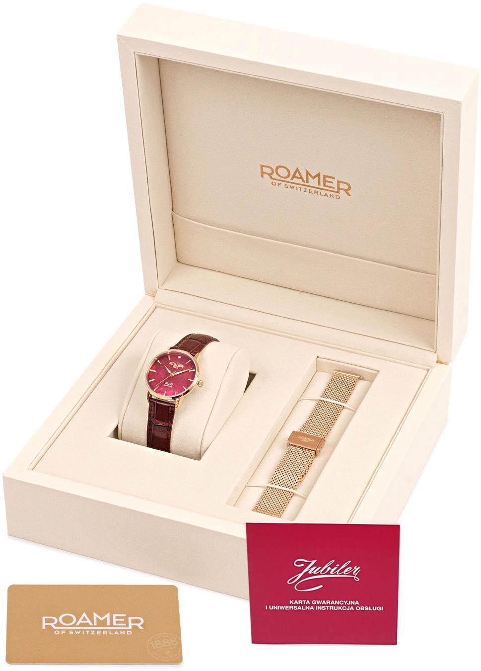 Roamer 989847 46 60 05 Valais klasyczny zegarek różowe złoto - miniatura 9