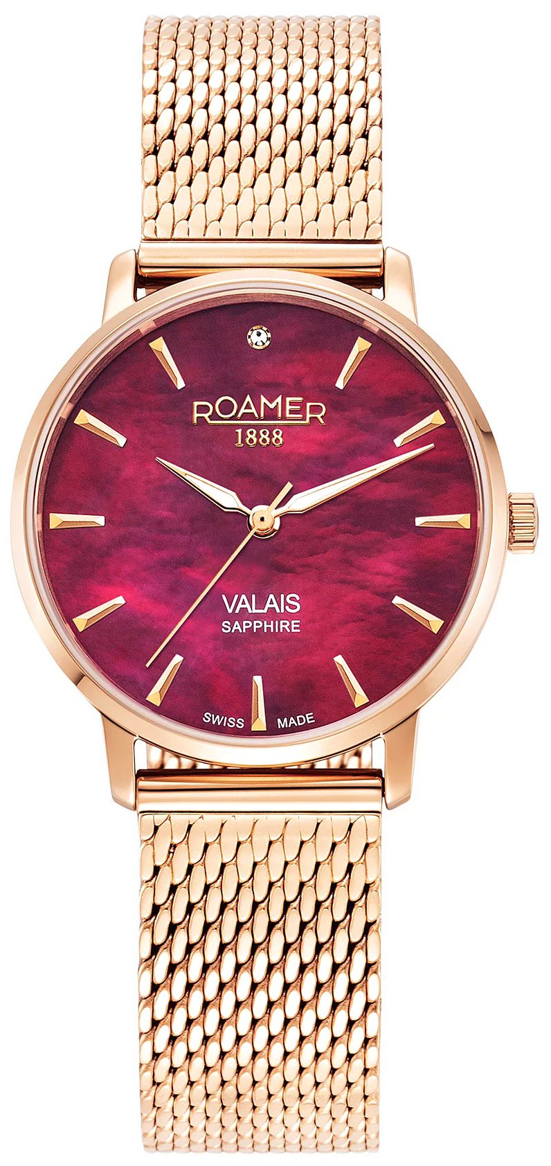 Roamer 989847 46 60 05 Valais zegarek damski klasyczny szafirowe - miniatura 2
