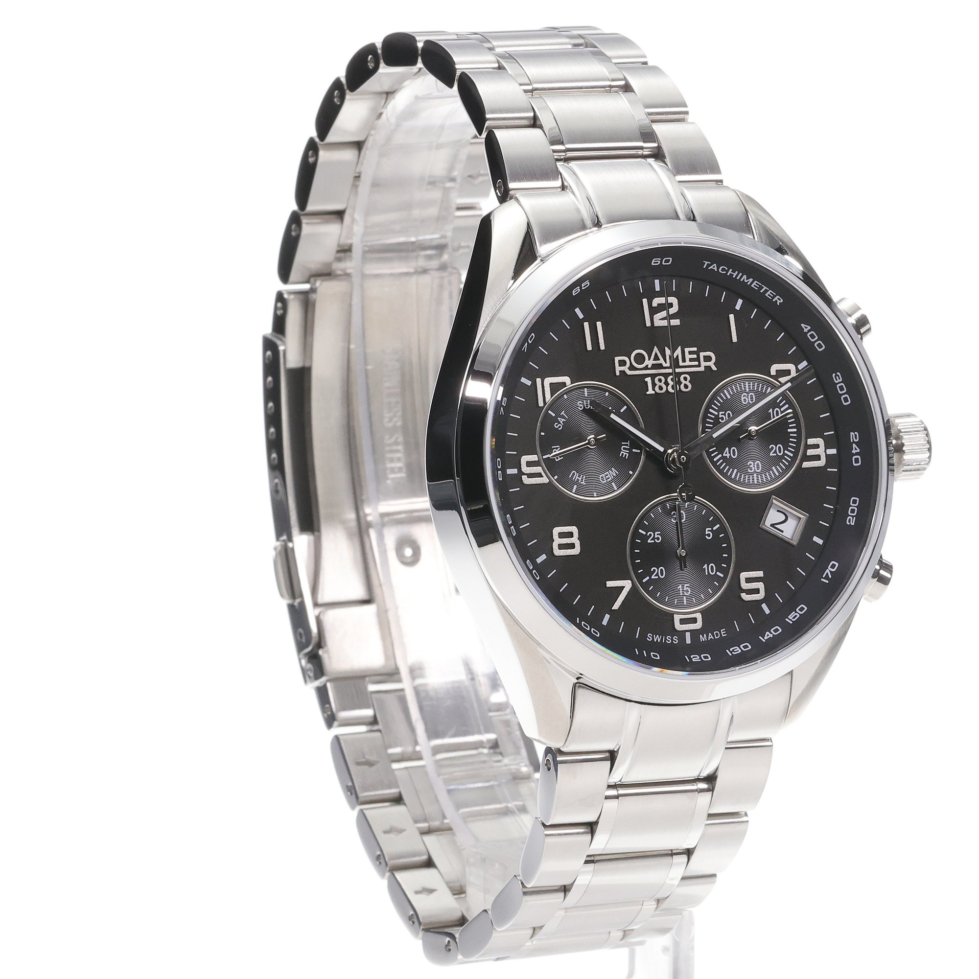 Roamer 993819 41 44 20 zegarek srebrny sportowy Pro Chrono bransoleta - miniatura 3