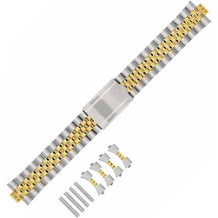 Rochet 2375783A Block band Polished satin ASTERN 20mm Bicolor FP Gilt - zdjęcie 1