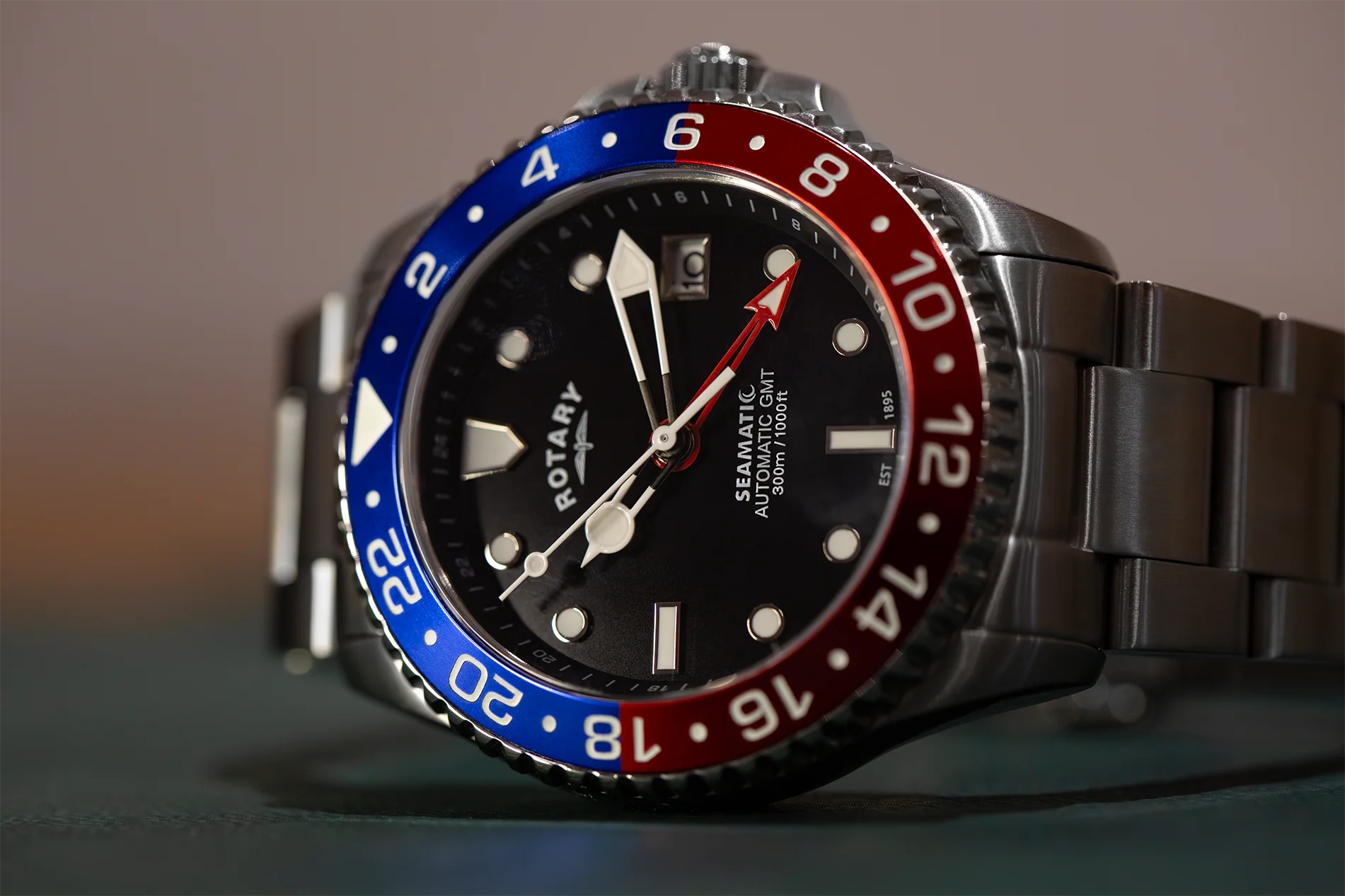 Rotary GB04378-95 Seamatic Seamatic 300 GMT Automatic zegarek męski sportowy szafirowe - miniatura 8