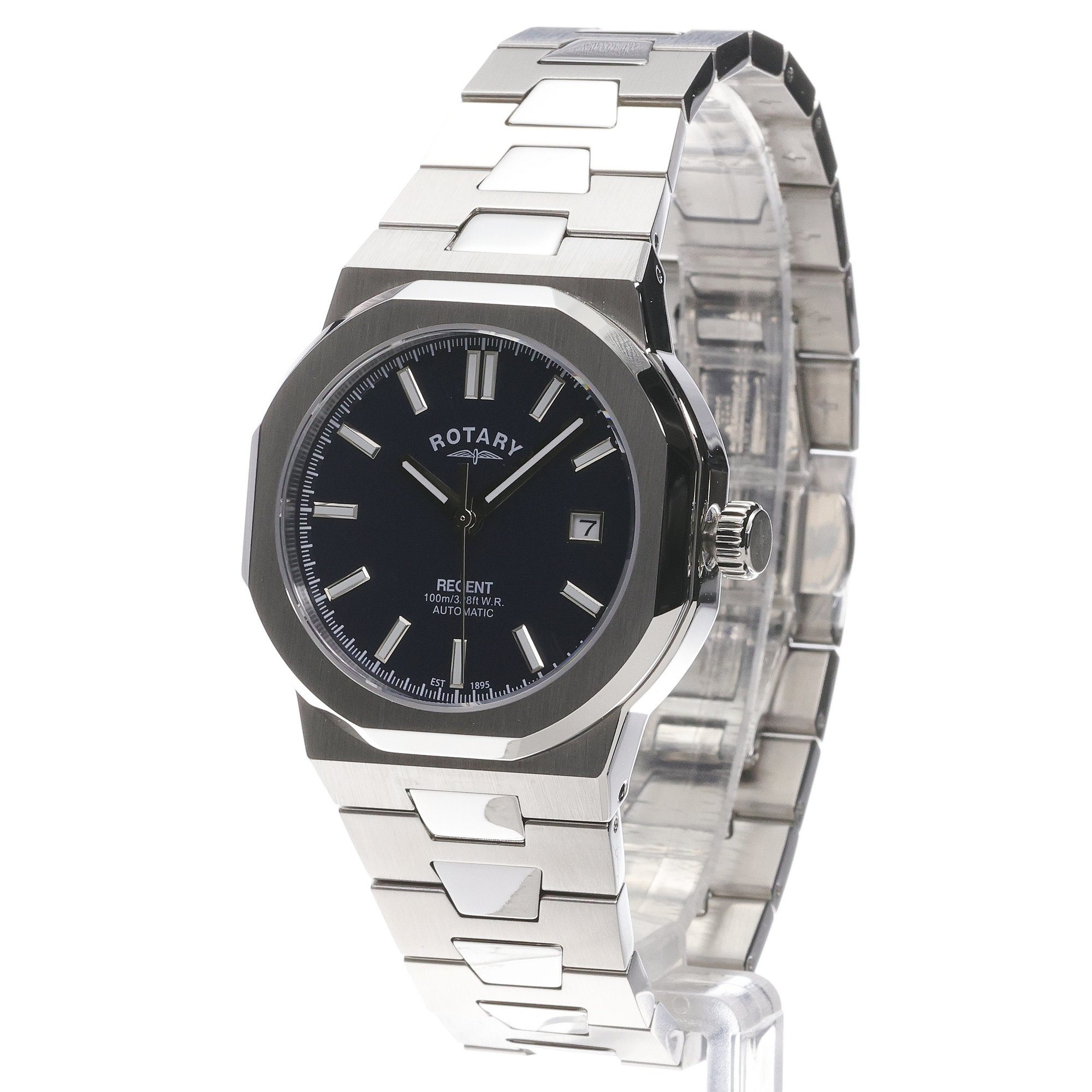 Rotary GB05410-05 Regent Automatic Regent klasyczny zegarek srebrny - miniatura 2