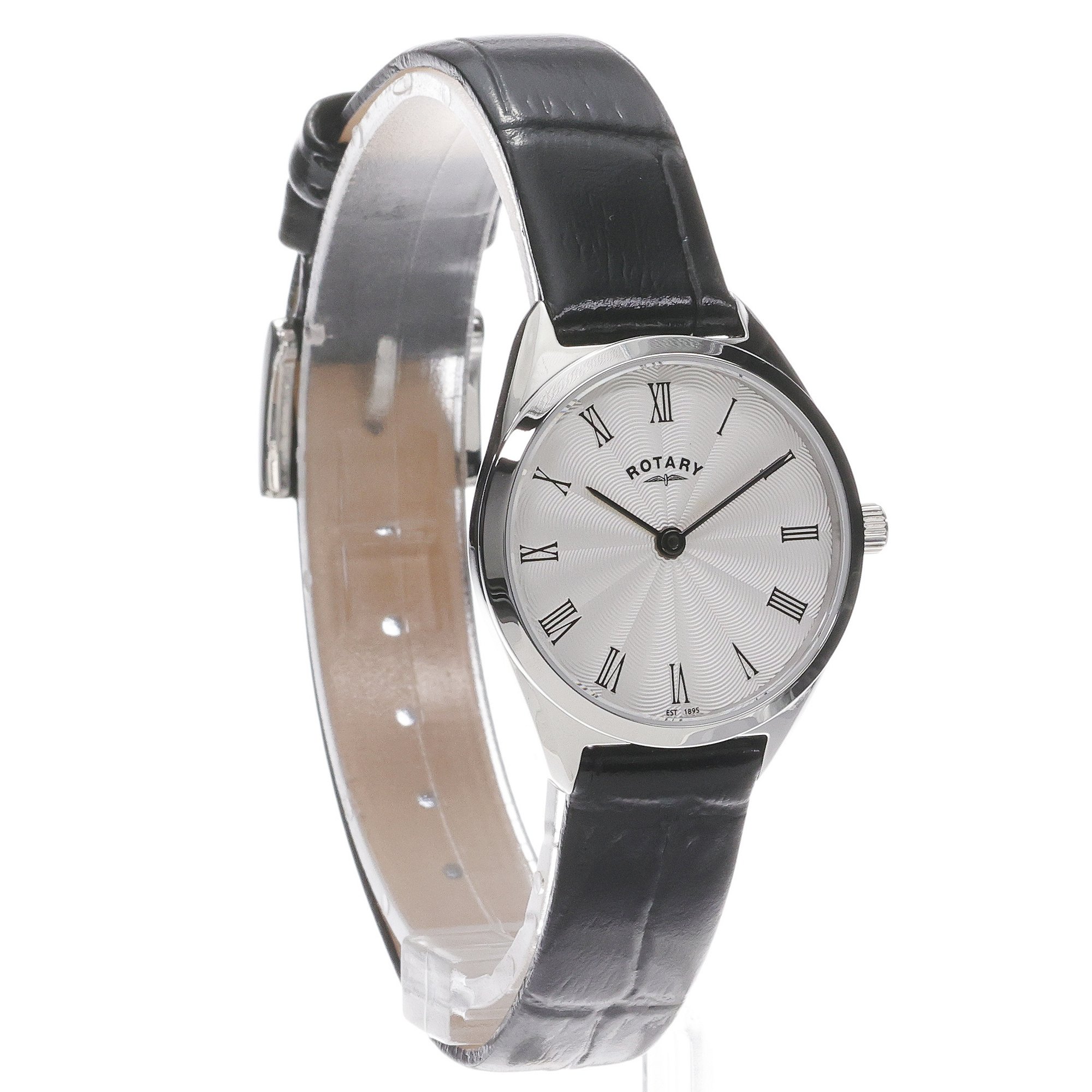 Rotary LS08010-01 zegarek srebrny klasyczny Ultra Slim pasek - miniatura 3