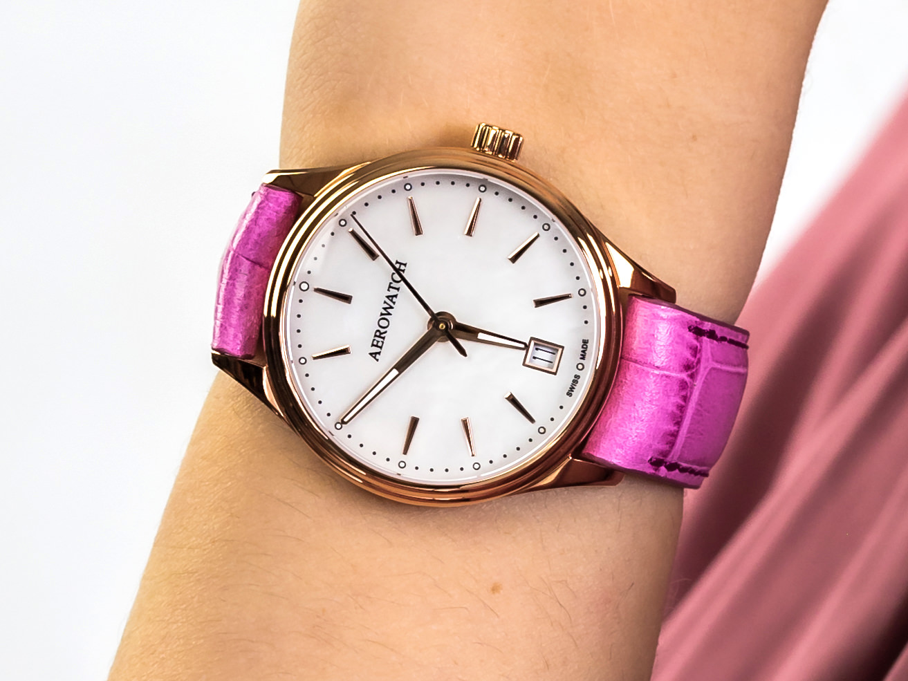 Aerowatch 42980-RO03 LES GRANDES CLASSIQUES QUARTZ zegarek klasyczny Les Grandes Classiques - miniatura 4