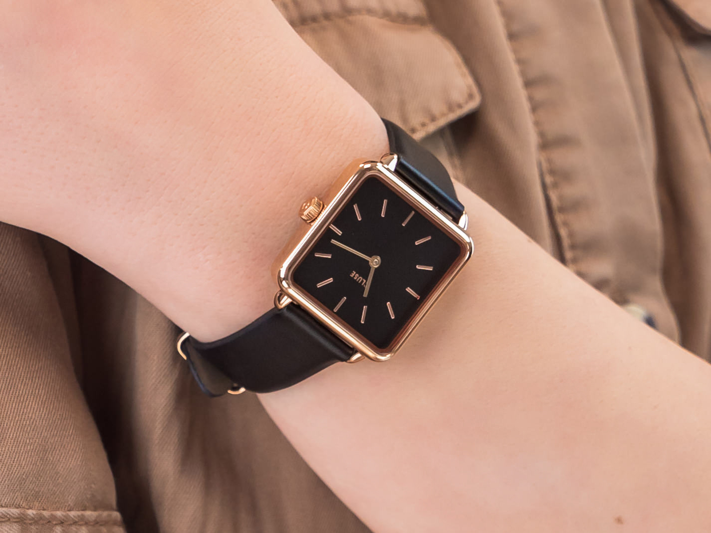 Cluse CL60007 Rose Gold/Black zegarek klasyczny La Tetragone - miniatura 4