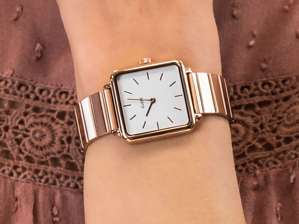Cluse CL60024S Single Link Rose Gold/White zegarek klasyczny La Tetragone - miniatura 4