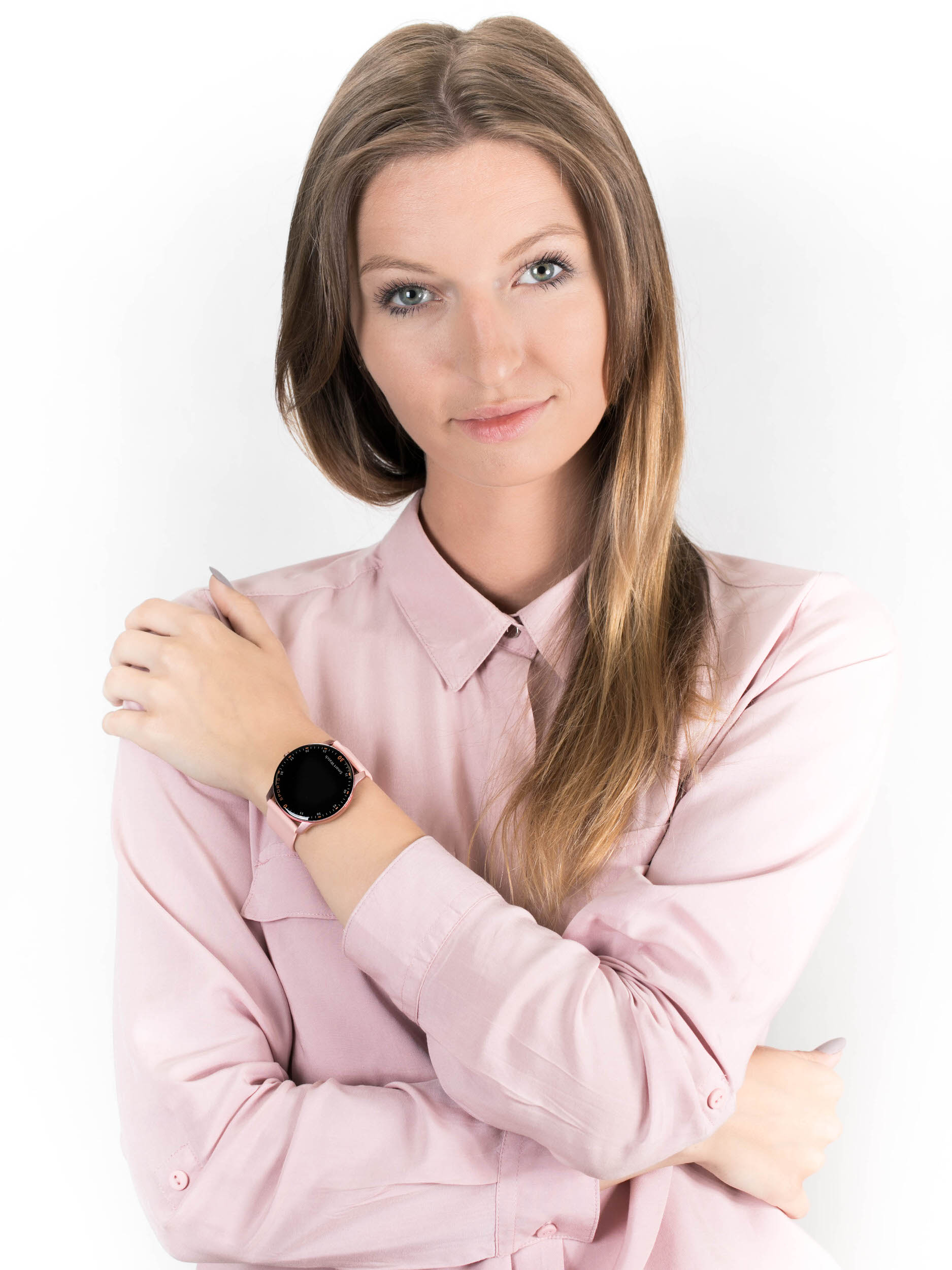 zegarek Garett 5903246286526 kwarcowy damski Damskie Smartwatch Garett Lady Lira różowy