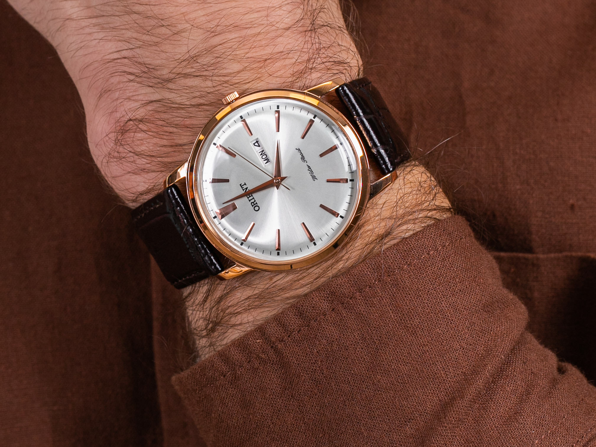 zegarek Orient FUG1R005W6 różowe złoto Classic - miniatura 4