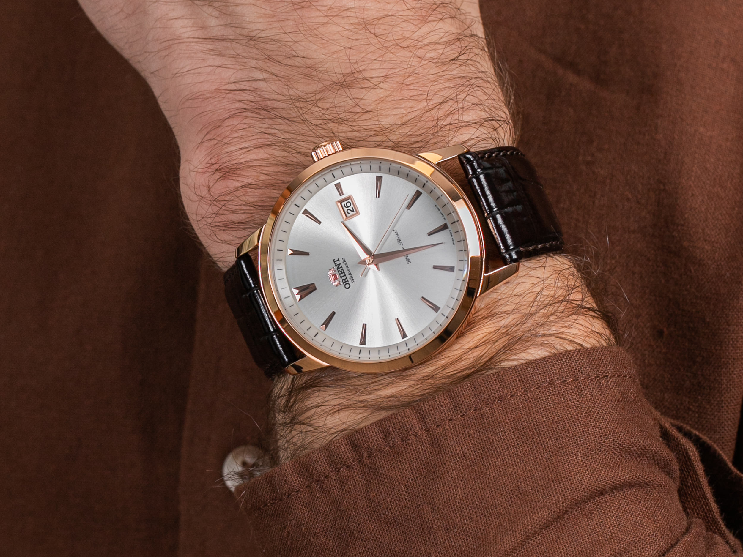 zegarek Orient FER27003W0 różowe złoto Contemporary