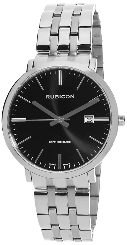 Rubicon RBN189 Bransoleta RNDF20 srebrny czarny - zdjęcie 1