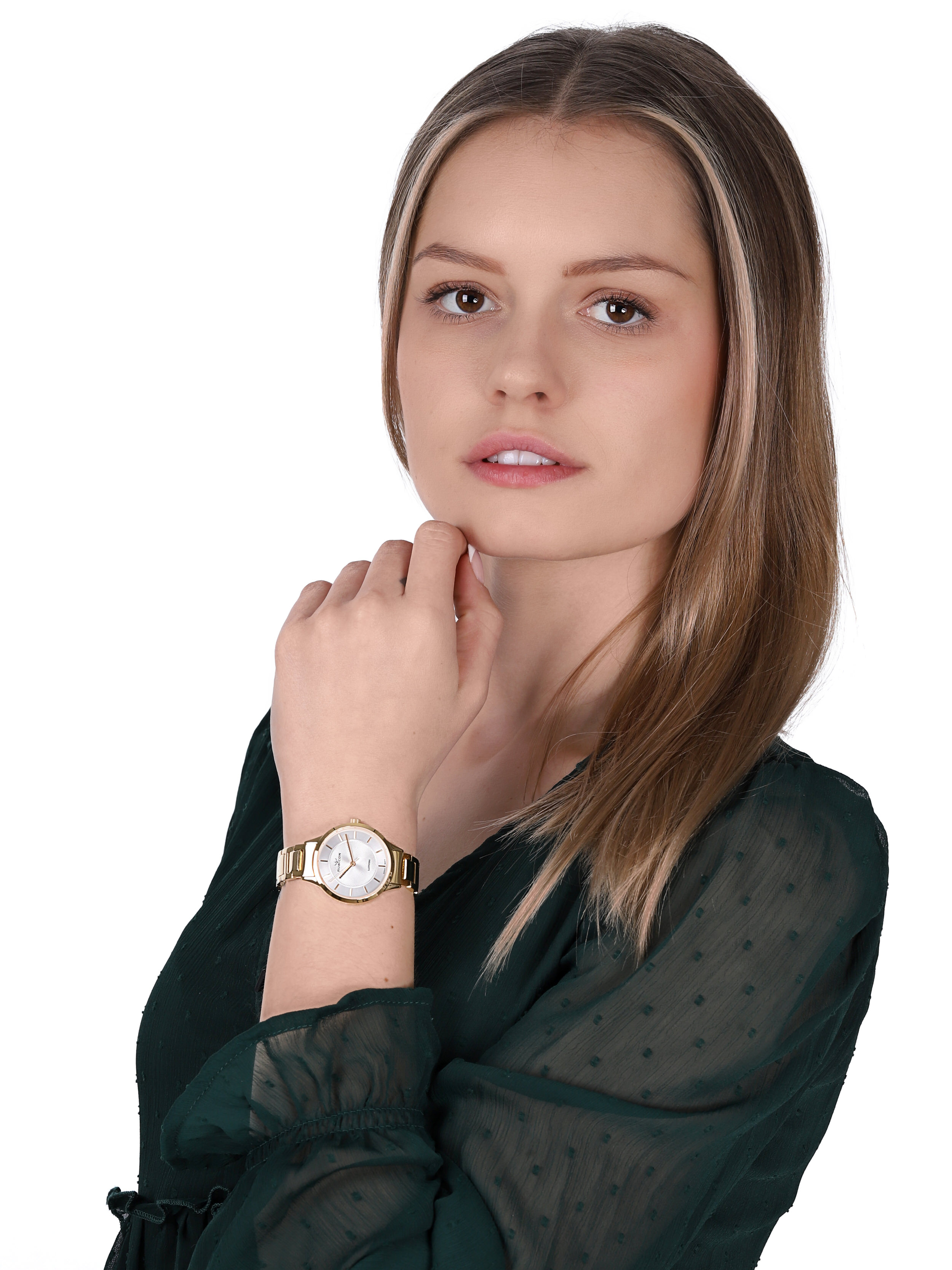 Rubicon RNBE32GISX03BX zegarek złoty klasyczny Bransoleta bransoleta - miniatura 2