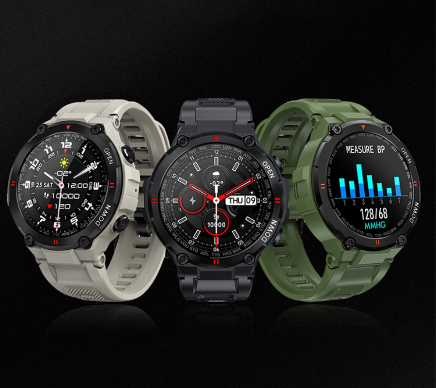 Rubicon SMARNB084 Smartwatch Rubicon RNCE73 czarny Smartwatch sportowy zegarek czarny