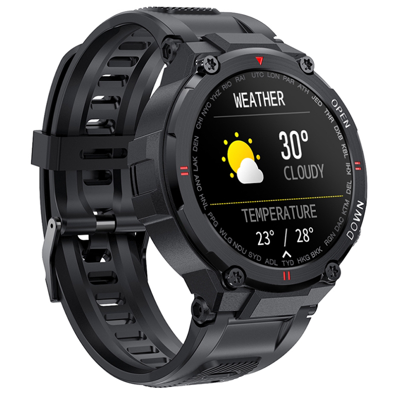 Rubicon SMARNB084 Smartwatch Rubicon RNCE73 czarny zegarek sportowy Smartwatch