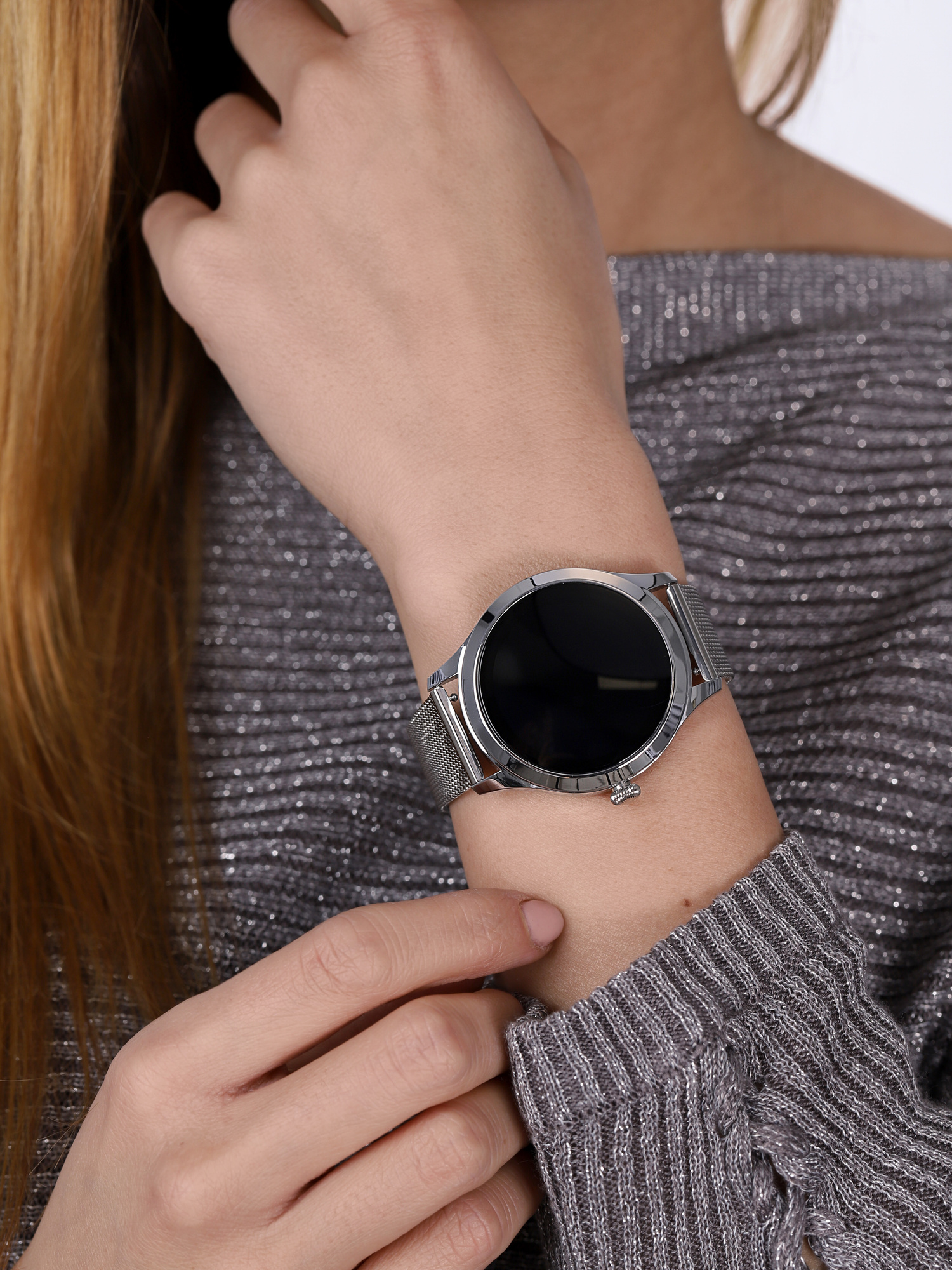 Rubicon SMARUB045 Smartwatch Rubicon RNBE37 PRO srebrny zegarek sportowy Smartwatch