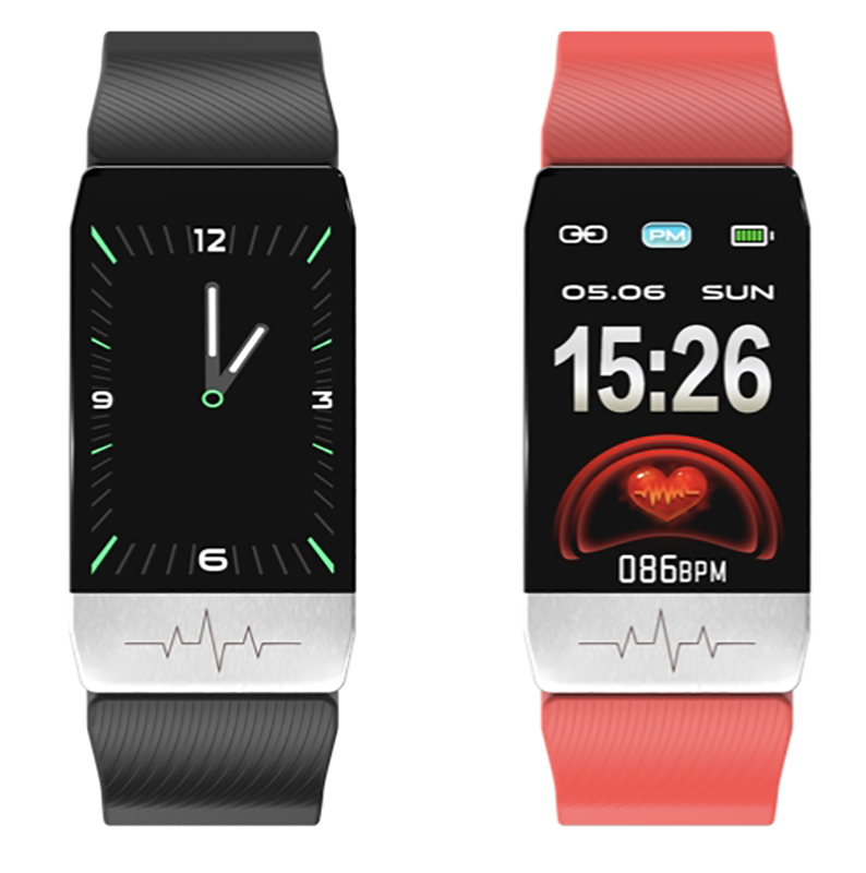 Rubicon SMARUB053 Smartwatch Rubicon RNCE60 czarny/czerwony Smartwatch sportowy zegarek srebrny - miniatura 6