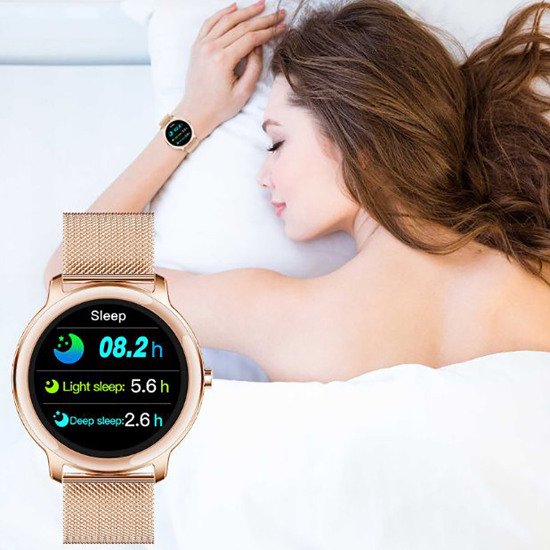 Rubicon SMARUB055 Smartwatch Smartwatch Rubicon RNBE66 różowe złoto zegarek damski