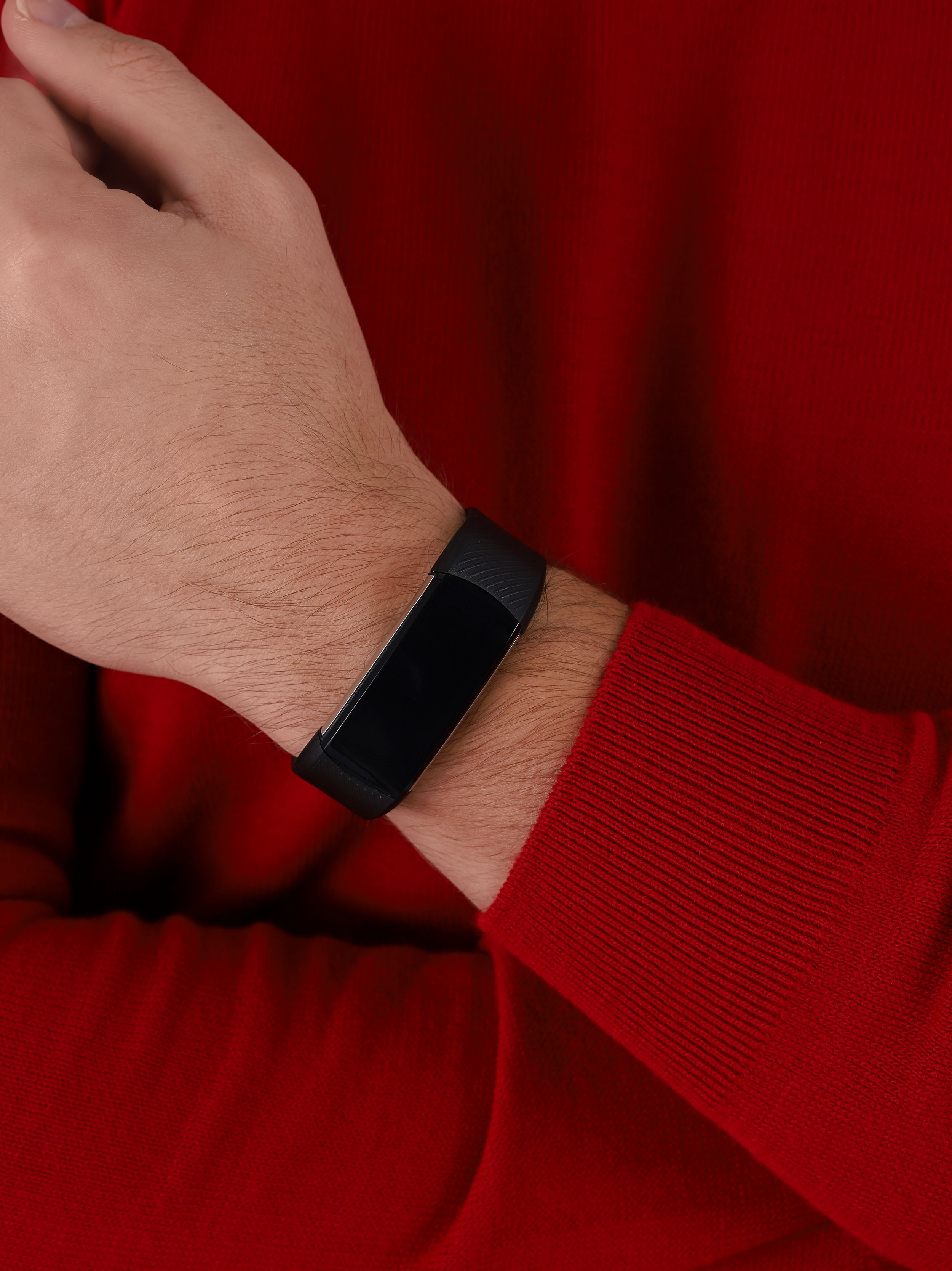 Rubicon SMARUB078 Smartband Smartband Rubicon RNCE59 czarny + czerwony pasek zegarek męski sportowy z tworzywa sztucznego - miniatura 3