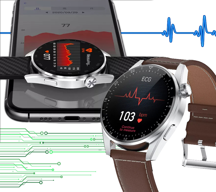 Rubicon SMARUB111 Smartwatch Rubicon RNCE78 czarny szary silikon i czarna skóra Smartwatch sportowy zegarek czarny - miniatura 9