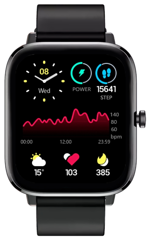Rubicon Smartwatch Rubicon RNCE79 Czarny SMARUB121