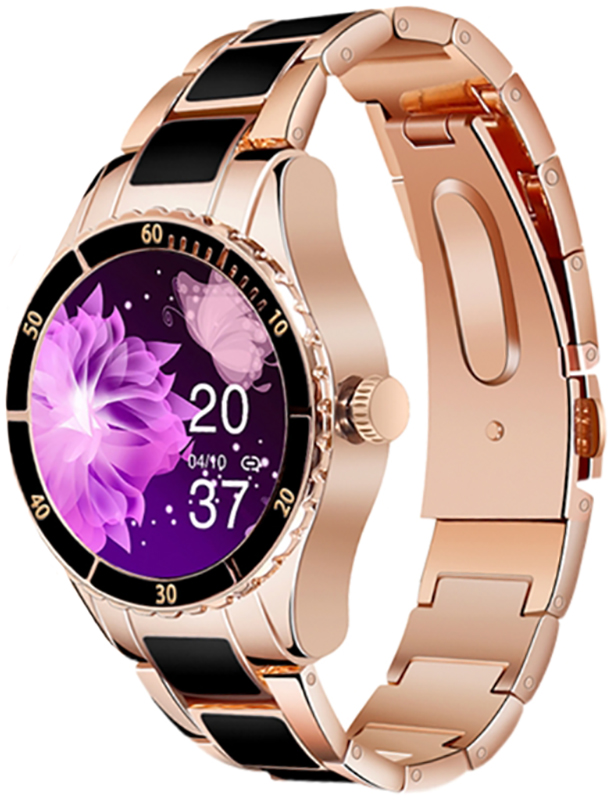 Rubicon Smartwatch RNCE82 różowe złoto - czarny SMARUB133