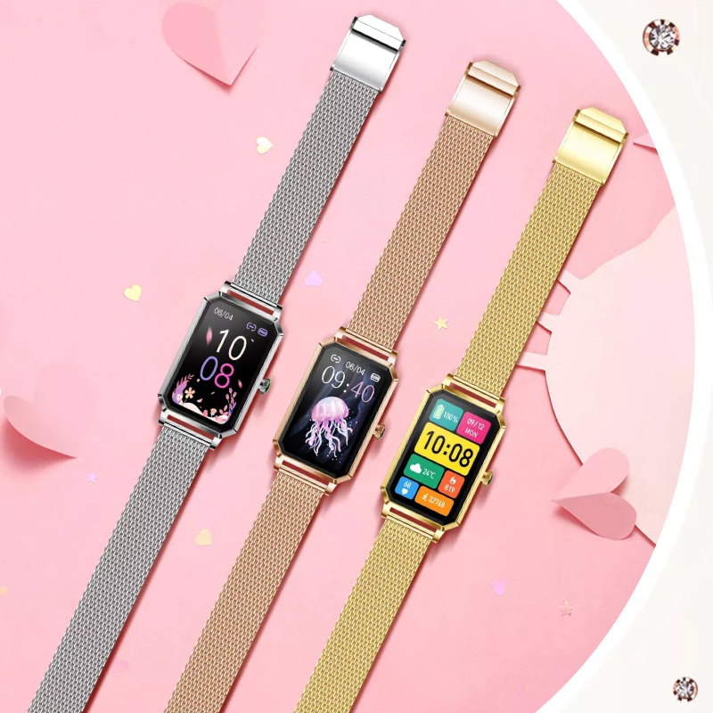 Rubicon SMARUB144 Smartwatch Smartwatch RNCE86 Różowe Złoto zegarek damski sportowy mineralne - miniatura 8