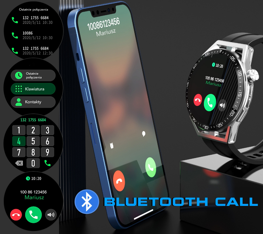 Rubicon SMARUB151 Smartwatch Rubicon RNCE88 czarny Smartwatch sportowy zegarek szary - miniatura 9