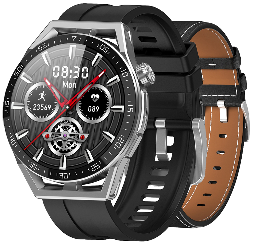 Rubicon Smartwatch Rubicon RNCE88 srebrny czarny SMARUB153