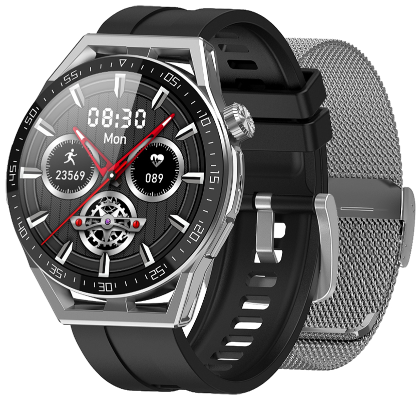 Rubicon Smartwatch Rubicon RNCE88 srebrny czarny SMARUB154