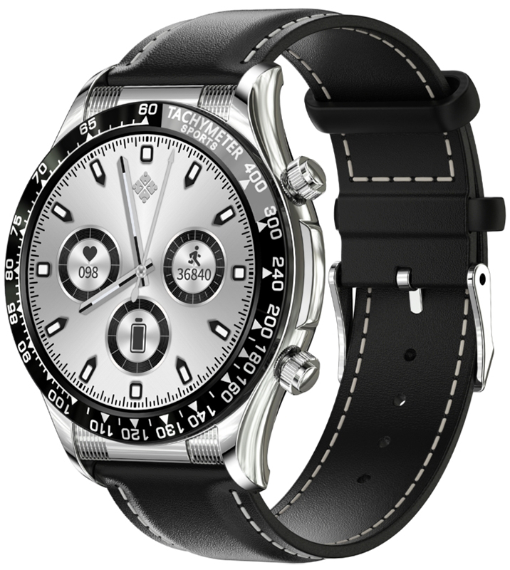 Rubicon Smartwatch Rubicon RNCE94 srebrny czarny SMARUB177