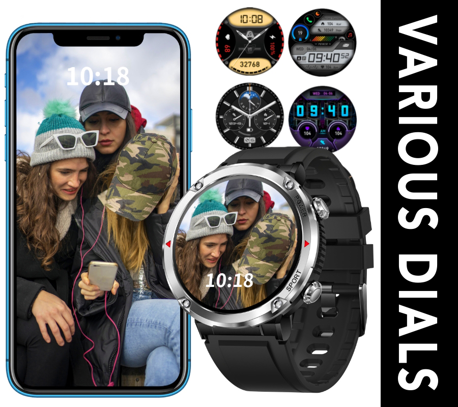 Rubicon SMARUB182 Smartwatch Smartwatch Rubicon RNCE96 czarny zielony zegarek męski sportowy mineralne - miniatura 8