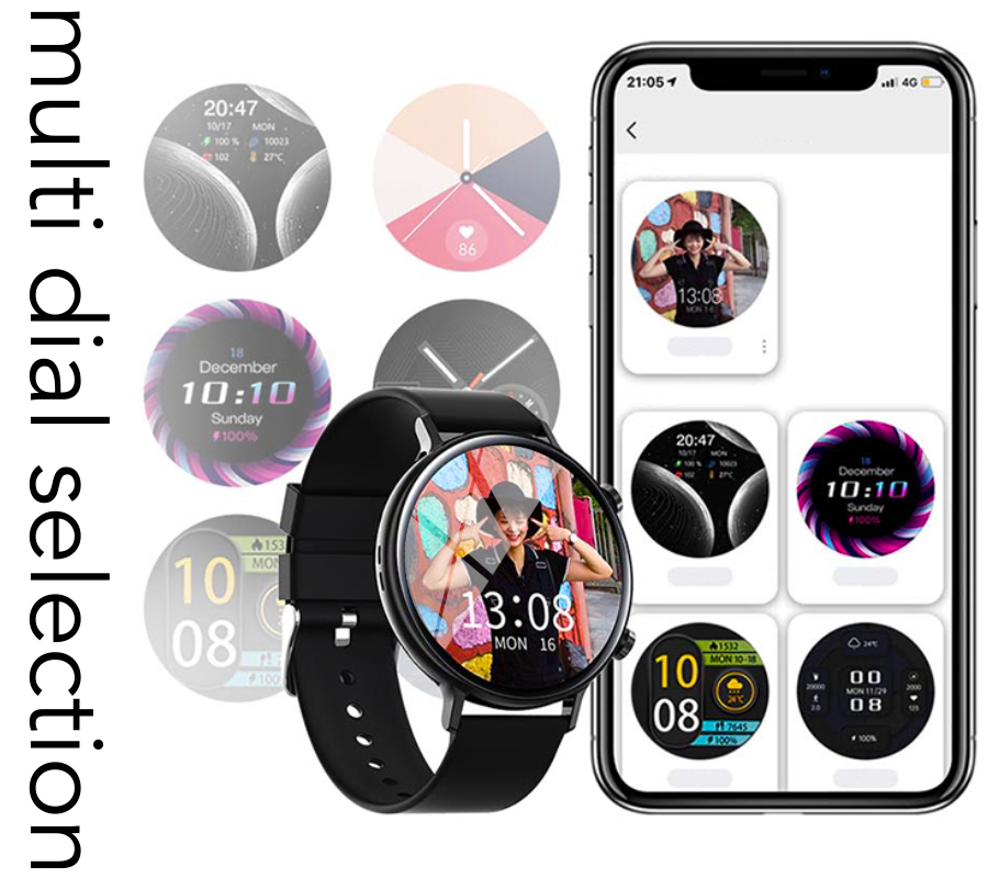 Rubicon SMARUB193 zegarek czarny sportowy Smartwatch pasek - miniatura 9