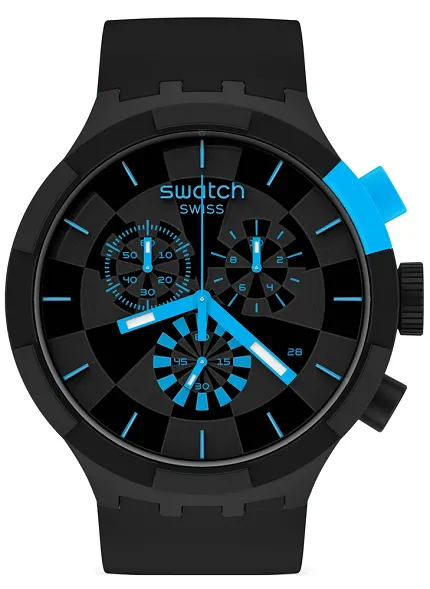 Swatch SB02B401 Big Bold CHECKPOINT BLUE - zdjęcie 1
