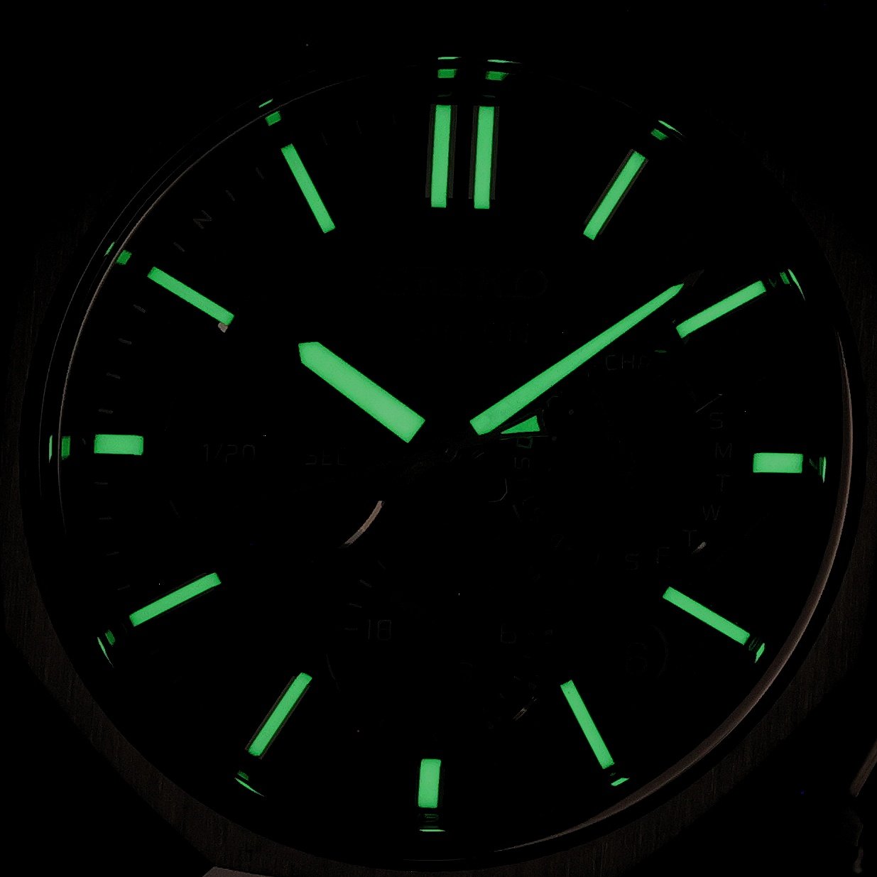 Zegarek Seiko Astron GPS Solar Dual-Time Chronograph z Seiko Lumibrite