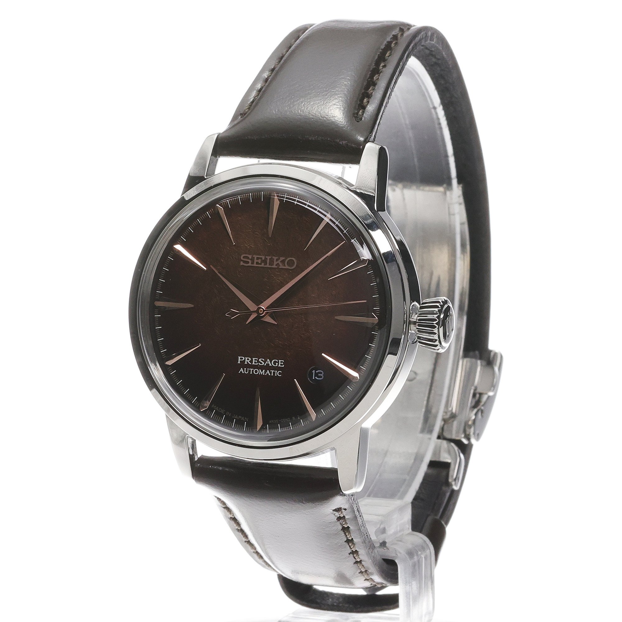 Seiko HCB003J1 Presage Presage Cocktail Time Crushed Ice Whisky Mist zegarek męski klasyczny mineralne utwardzane - miniatura 2
