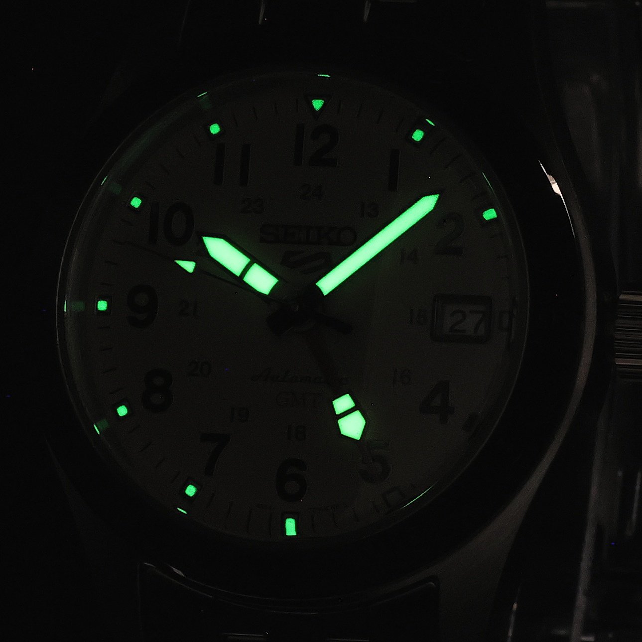 Seiko HDB002K1 5 Sports Automatic Field GMT Sports Automat klasyczny zegarek srebrny - miniatura 5