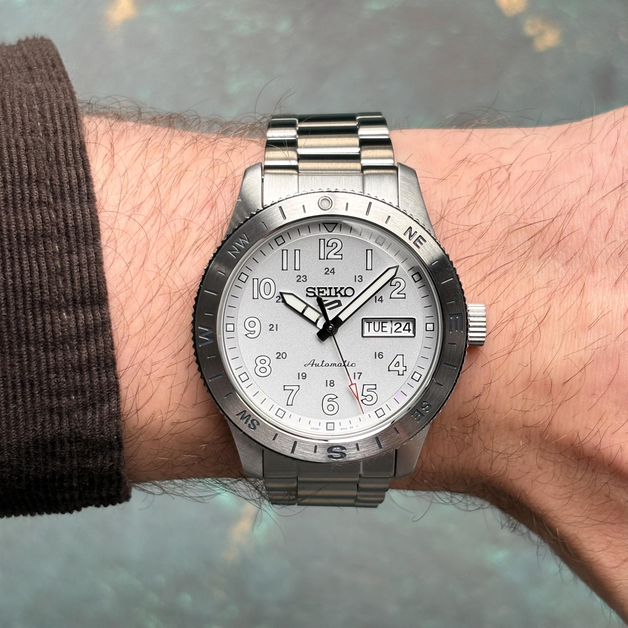 Seiko HDB007K1 zegarek męski klasyczny Sports Automat bransoleta - miniatura 10