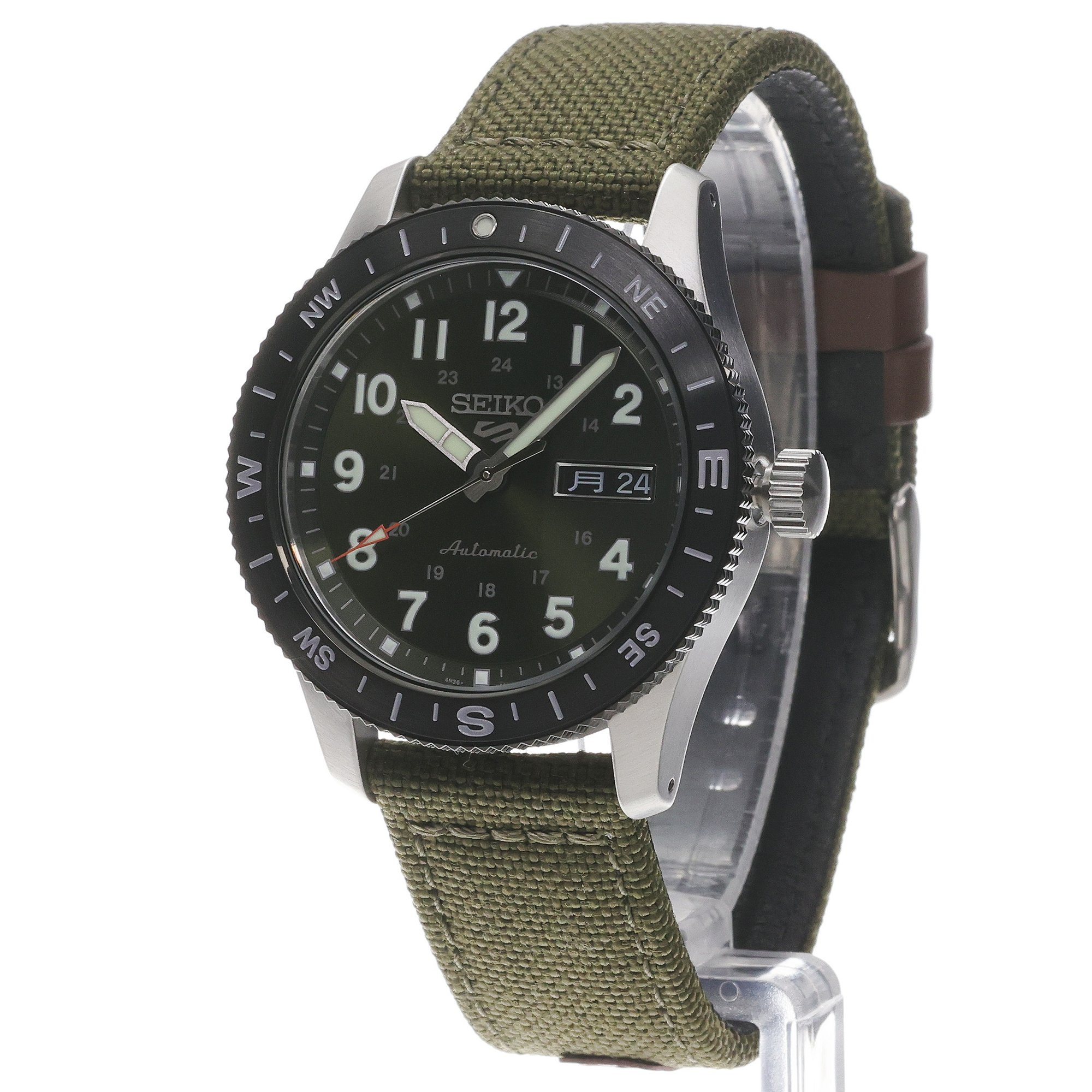 Seiko HDB008K1 5 Sports Automatic Field Sports Automat klasyczny zegarek srebrny - miniatura 2