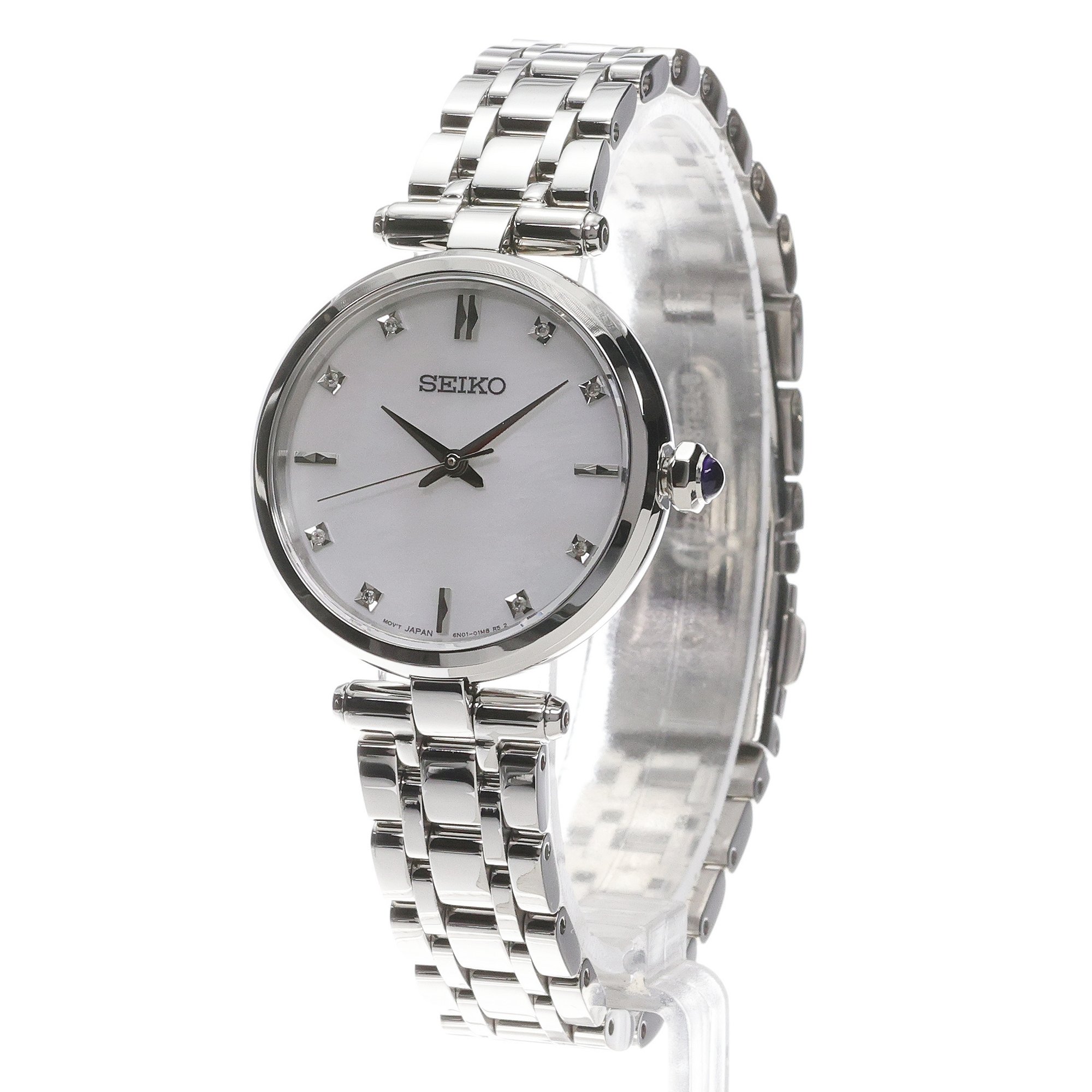 Seiko HGH005P1 zegarek srebrny klasyczny Classic bransoleta - miniatura 2
