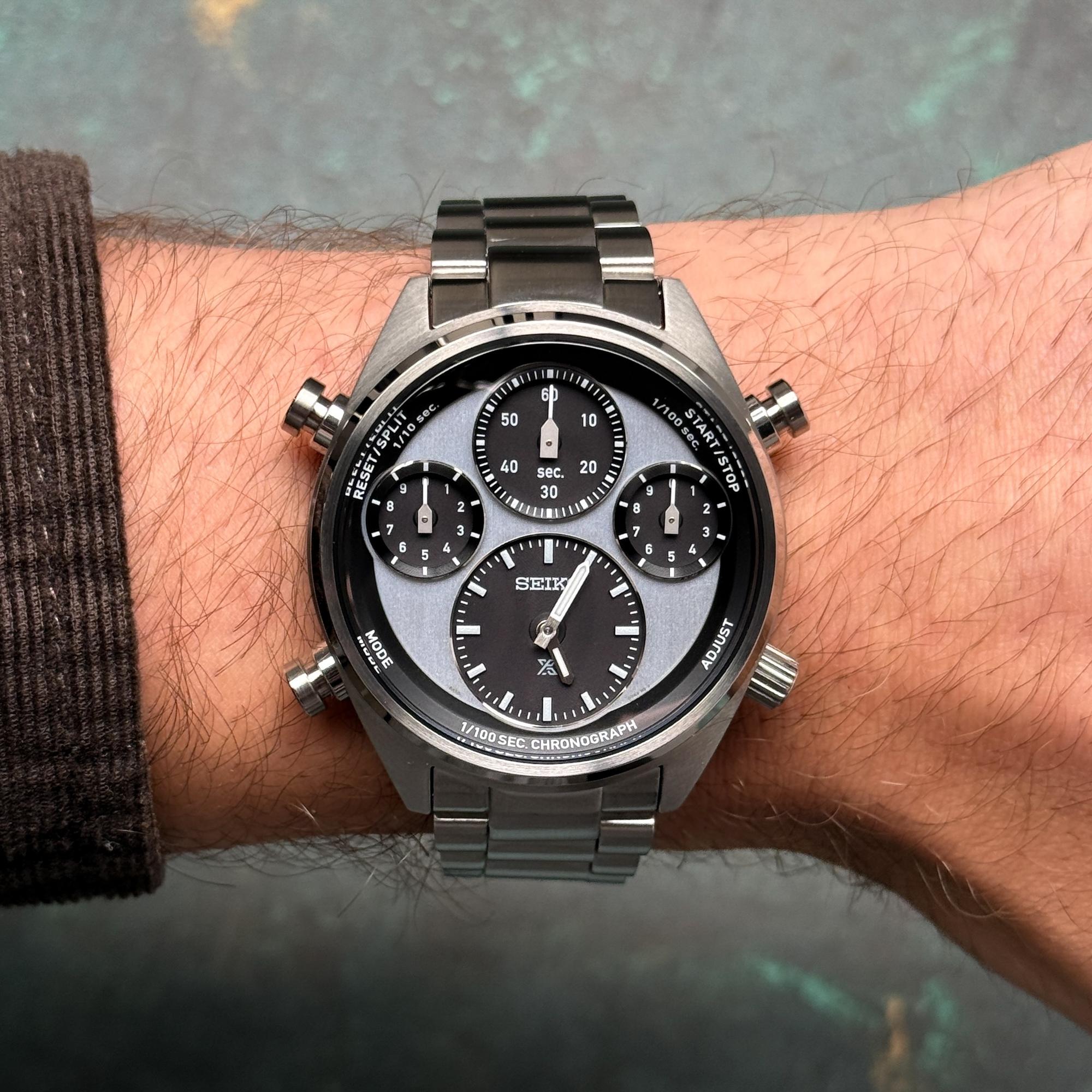 Seiko SFJ001P1 Prospex Prospex One Hundredth of a Second zegarek męski sportowy szafirowe - miniatura 8