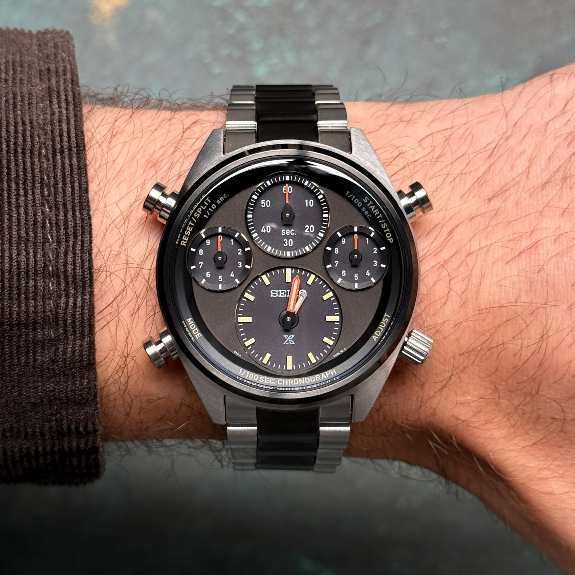 Seiko SFJ005P1 Prospex One Hundredth of a Second Limited Edition Prospex sportowy zegarek srebrny - miniatura 9