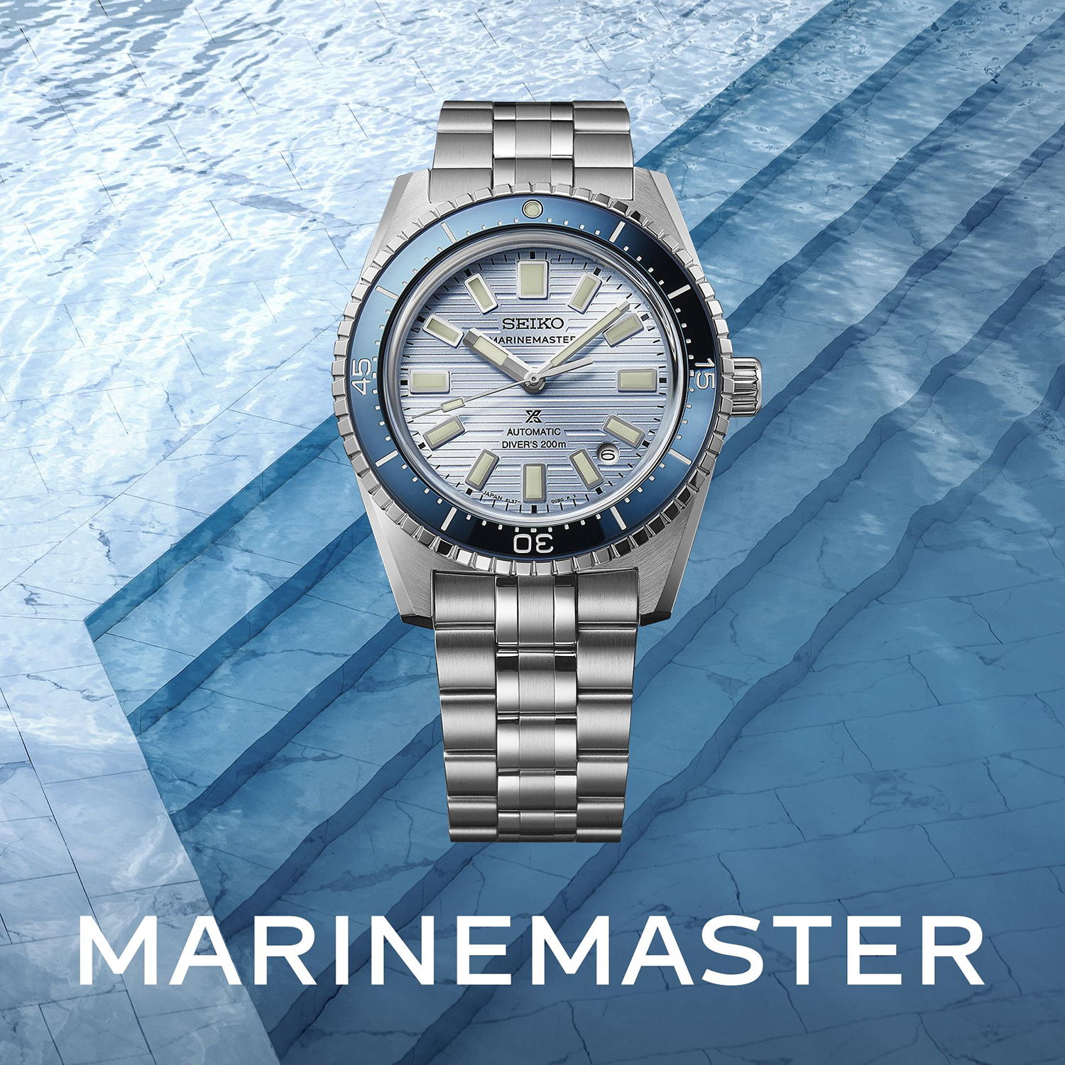 Seiko SJE099J1 Prospex Prospex Marinemaster Blue 1965 Reinterpretation Diver bransoleta - miniatura 16