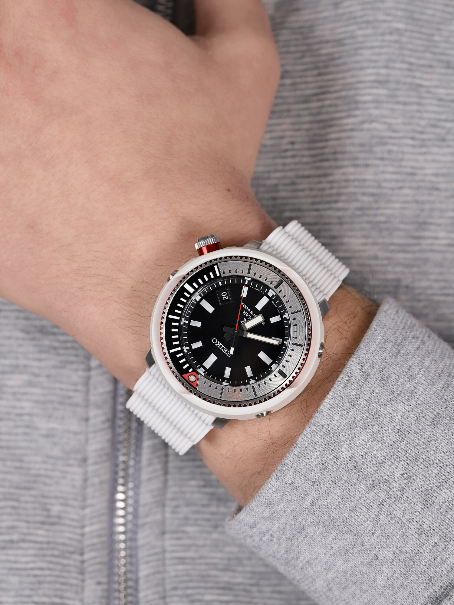 Seiko SNE545P1 męski zegarek Prospex pasek - miniatura 3