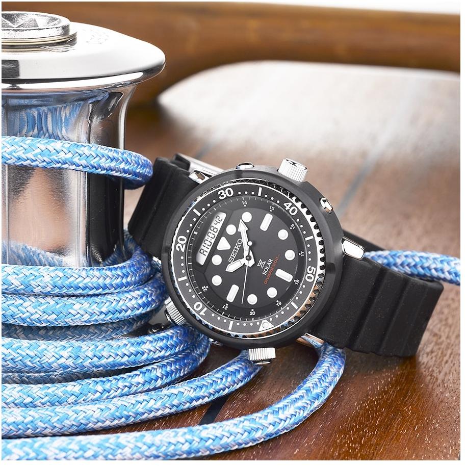 Seiko SNJ025P1 zegarek srebrny sportowy Prospex pasek - miniatura 5