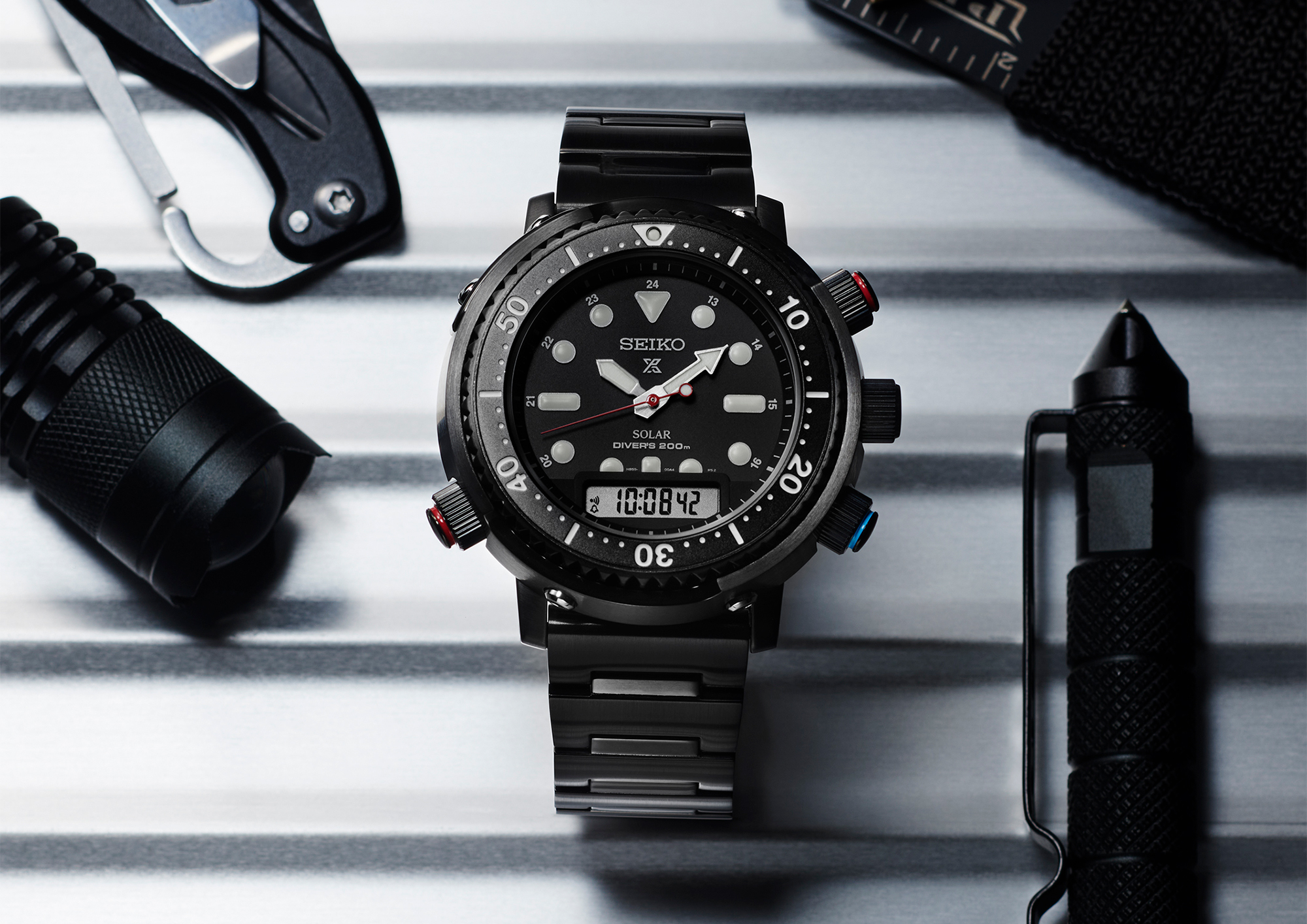 Seiko SNJ037P1 Prospex Solar Arnie Hybrid Divers 40th Anniversary Limited Edition zegarek sportowy Prospex