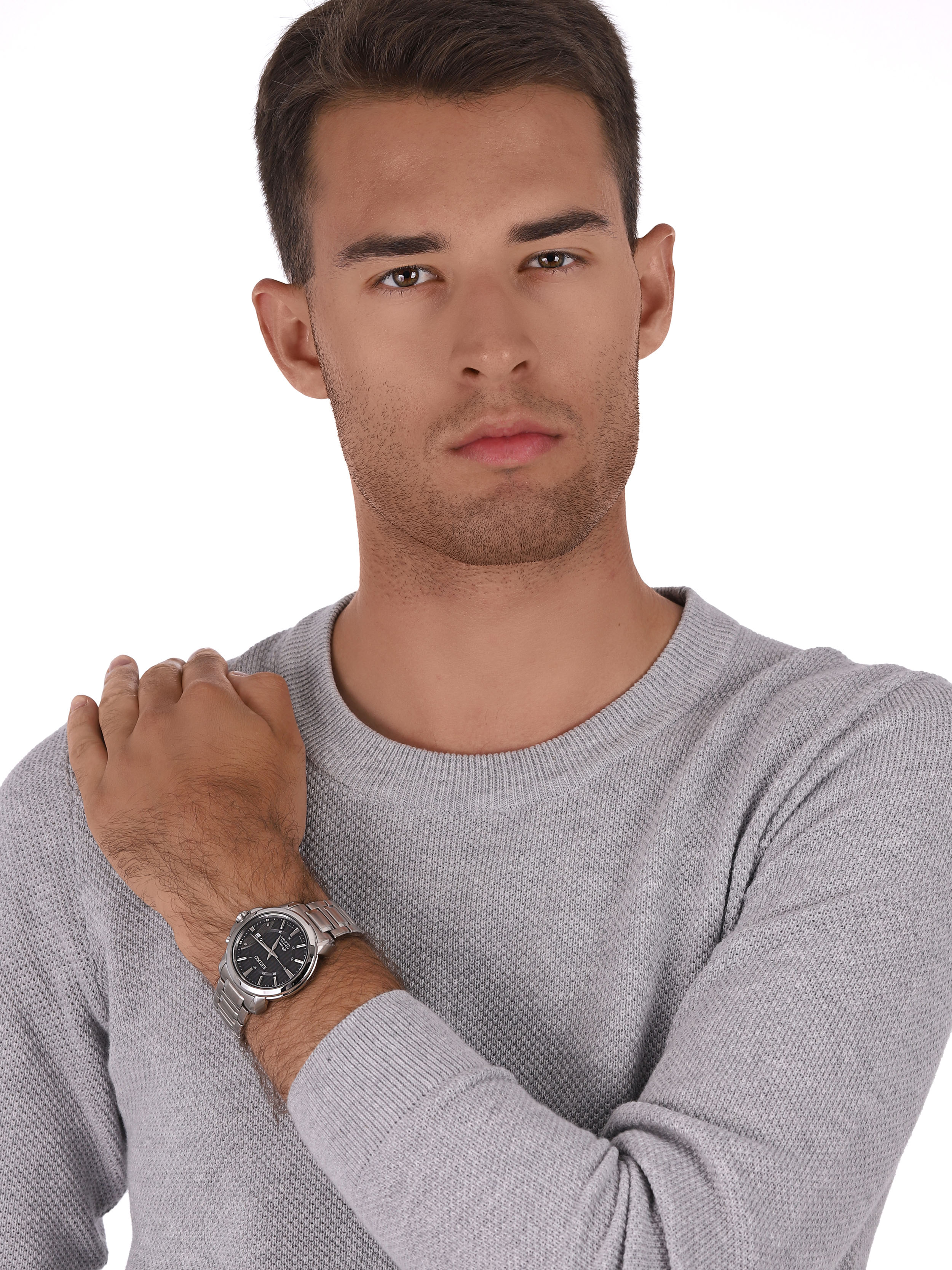 Seiko SNQ159P1 zegarek srebrny klasyczny Premier bransoleta - miniatura 2
