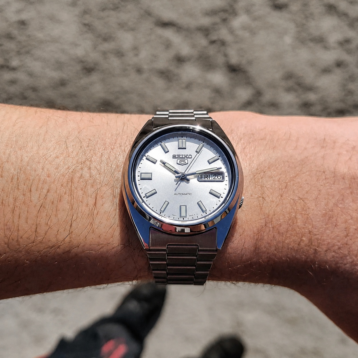 Seiko SNXS73K1 Sport Mechanical Sports Automat klasyczny zegarek srebrny - miniatura 9